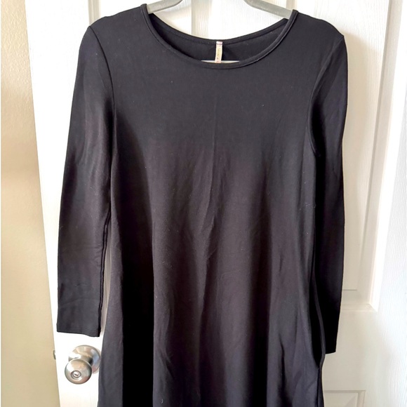 Lime n Chile Dresses & Skirts - Lime n Chile Black A-Line Cotton Dress, S, Long Sleeves, Pockets NWOT